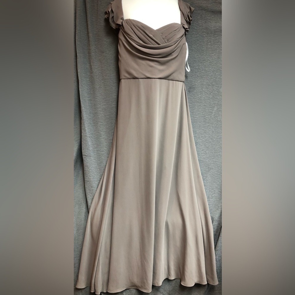 Watters and Watters size 12, gray taupe, formal dress